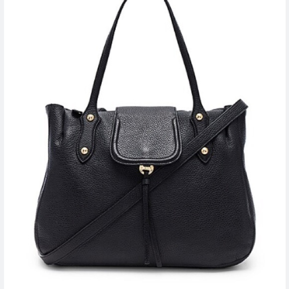 Annabel Ingall Camilla Satchel in Black leather two way bag